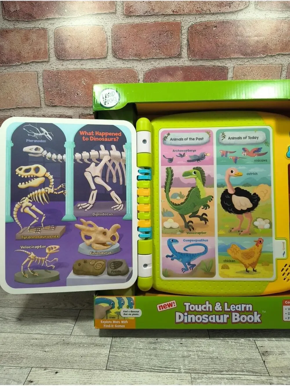 Leap Frog Touch & Learn Dinosaur Electronic Book Toddler Toy Lights Sounds New